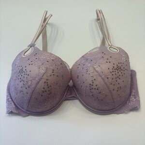Victoria's Secret‎ Sexy Little Things Bra Purple Lace Rhinestone Bling Size 36DD